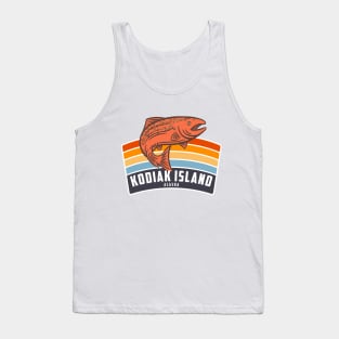 Kodiak Island Alaska Salmon Fishing Graphic Tank Top